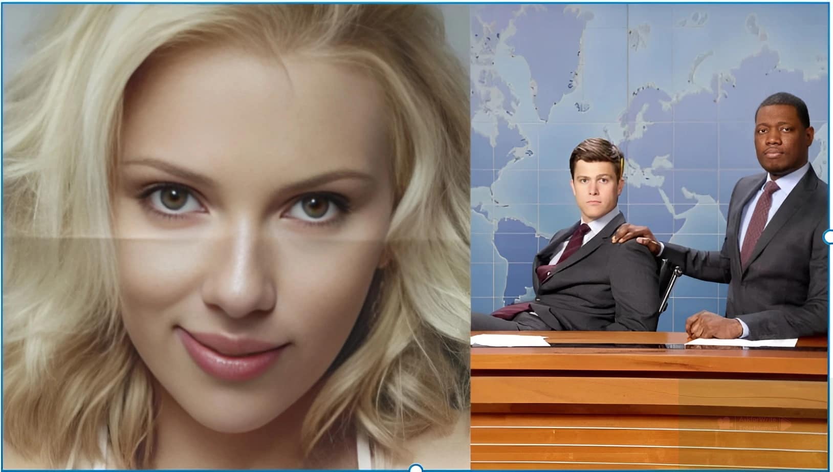 Colin Jost roasts his wife Scarlett Johansson’s reaction on SNL’s “Joke Swap”